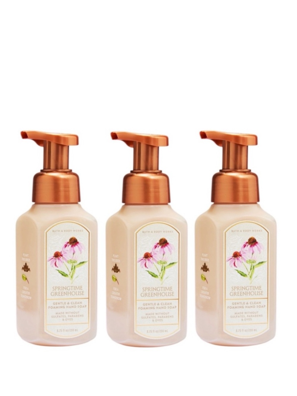 NEW Bath & Body Works 3X
SPRINGTIME GREENHOUSE
Foam Hand Soap Collection Bundle